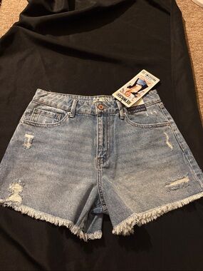 Rewash Light Blue Distressed Denim Shorts